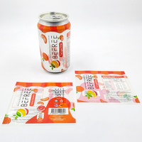 Emballage personnalisé en film rétractable transparent en plastique pour bouteille, étiquette PVC PET pour bouteille de boisson