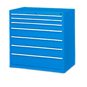 Fami Flexa Series <b>Drawer</b> Cabinet 7 <b>Drawers</b> L1023 D600 H1000 <b>Tool</b> Storage Green Ral6011 - Product Image 3
