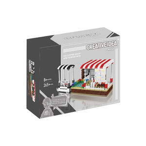 Petite particule 265 pièces enfants bricolage bloc de construction ensembles cafés et kiosques à journaux mini jeu de construction de blocs - Product Image 1