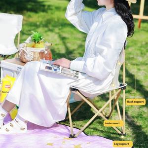 Chaise pliante portable d'extérieur You Shan Ran en acier au carbone, tabouret blanc pour la pêche, le <span class=keywords><strong>camping</strong></span>, le train, la maison - Product Image 3