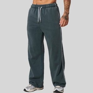 Honfit biểu tượng tùy chỉnh bán buôn Polyester cotton ngườ<span class=keywords><strong>i</strong></span> đàn ông của quần Heavyweight grey baggy thường Sweatpants ngườ<span class=keywords><strong>i</strong></span> đàn ông phòng tập thể dục tập thể dục quần cho nam giớ<span class=keywords><strong>i</strong></span> - Product Image 4