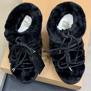 Thick-soled Thermal Anti-Slip Women's Knee-High Snow <b>Boots</b> 2026 Autumn Winter New Moon Fur Stitching Genuine Leather Lining - Product Image 4