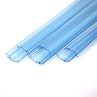 Bande de profilé plastique extrudé en PVC transparent bleu, antistatique, durable, moderne et économique pour la vente en gros