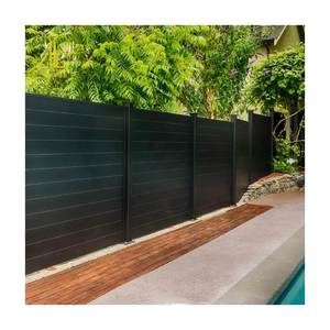 Hàng rào nhôm hạt gỗ cao 6ft có thể tùy chỉnh để làm vườn đô thị và thiết kế cảnh quan và phong cách ngoài trời hiện đại - Product Image 4