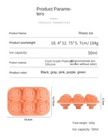Personnalisation OEM/ODM en usine, idéale pour la création de gâteaux et de desserts variés, moules à glaçons en silicone à motif floral