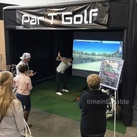 Clôtures à la maison faites sur commande de simulateur de golf de PVC de simulateur gonflable extérieur imperméable de golf