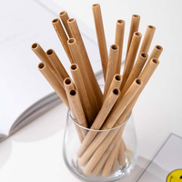 Pailles à boire en bambou biodégradables de haute qualité, jetables et naturelles, idéales pour les fêtes, en provenance d'Anhui, Chine - Vente chaude