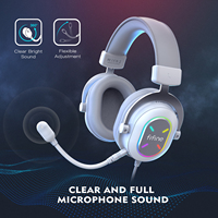 Fifine H6XW Gamer Auriculares 7,1 Auriculares Gamer USB Auriculares RGB Gaming Auriculares para PC