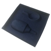 Plateau intérieur personnalisé en pulpe moulée biodégradable, sablée, en fibre de canne à sucre, de couleur violette