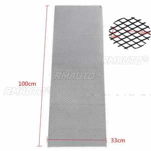 Rejilla de Ventilación Universal de Aluminio Negro/Plateado para Parachoques, Malla de 10 x 5 mm, Rejilla de Tuning para Coche, Spoiler, Red de Admisión de Aire para Capó, 100 x 33 cm - Product Image 3