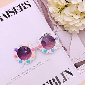 New <strong>Star</strong> Peach Heart Diamond Sun <strong>Glasses</strong> Small Sun Flower Letter Plastic Frame Baby Decorative Shelf Walking Sunglasses - Product Image 4