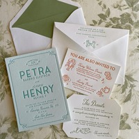 Invitations de mariage personnalisables en petites quantités avec enveloppes, cartes de réponse, cartes de programme, papier fantaisie et gaufrage