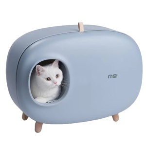 Litière pour <span class=keywords><strong>chat</strong></span> en plastique élégante et fermée Makesure Home Decoration, <span class=keywords><strong>maison</strong></span> <span class=keywords><strong>de</strong></span> <span class=keywords><strong>toilette</strong></span> multifonctionnelle pour animaux <span class=keywords><strong>de</strong></span> compagnie - Product Image 1