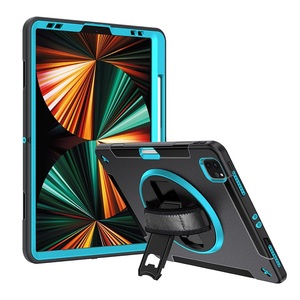 Funda Resistente para Tablet con Soporte Giratorio de 360 Grados y Ranura Integrada para Lápiz, para <span class=keywords><strong>iPad</strong></span> <span class=keywords><strong>Pro</strong></span> <span class=keywords><strong>12.9</strong></span> Pulgadas 2015 2017, Modelos A1584 A1652 A1670 <span class=keywords><strong>A1671</strong></span> A1821 - Product Image 1