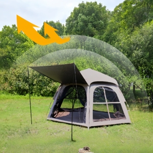 Carpa de Camping Instantánea con Toldo - Refugio Exterior Impermeable con Protección UV para 4-6 Personas - Product Image 5