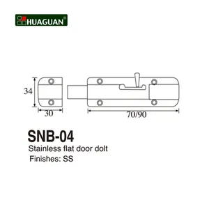 Hoge Kwaliteit Verschillende Grootte Hardware Rvs Ketting Goedkope Deur Bolt