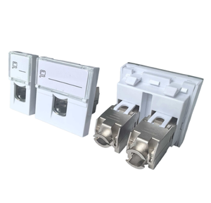 Placa de pared tipo francés con conector Keystone CAT7/<span class=keywords><strong>CAT6A</strong></span>/CAT6 FTP y conector de red hembra RJ45 sin herramientas CAT7/<span class=keywords><strong>CAT6A</strong></span>/CAT6 - Product Image 5