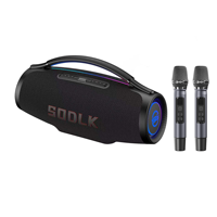 Speaker Party Nirkabel SODLK S1622 520W dengan 2 Mic Nirkabel, Crossover 3-Way, RGB Dinamis, Mendukung EQ/TWS/ARC/MIC IN/OTG