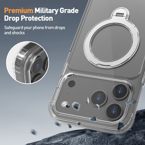 <span class=keywords><strong>2025</strong></span> xu hướng pha lê rõ ràng từ trường hợp điện thoại với 360 ° Vòng đứng cho <span class=keywords><strong>Iphone</strong></span> 17 Pro Max trong suốt bảo vệ nhựa bao gồm - Product Image 5