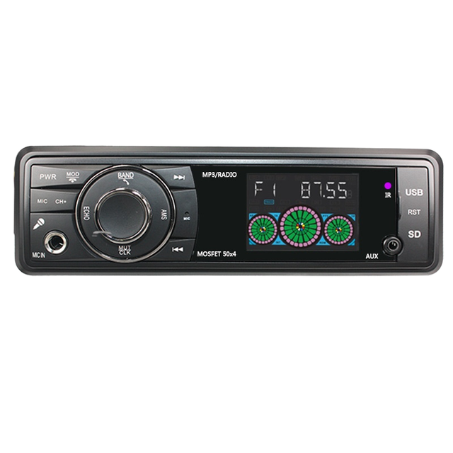 SIMSHAM Direct Selling Build-in 1DIN 12-24V Bus Karaoke for Car MP3 Radio Player Colorful Lights Supports WAV APE FLAC