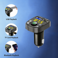Chargeur de voiture double USB X16 de haute qualité 3.1A avec transmetteur FM Bluetooth 5.0 et appels mains libres, adaptateur de charge rapide PD pour téléphone de voiture
