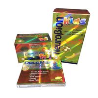Boîte en carton pliable personnalisée avec fenêtre holographique argentée découpée, boîte en papier pour compléments alimentaires, emballage de flacon de vitamines