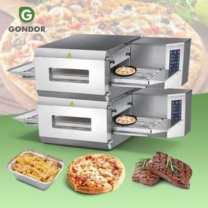 Four à gaz pour pizza à convoyeur commercial 32 pouces automatique Forno a Tunnel in Pietra par avec une large bande - Product Image 1