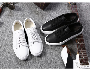 Chaussures décontractées élégantes pour hommes en cuir véritable respirant, chaussures basses pour hommes - Product Image 5