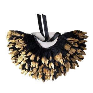 Capa de Plumas Exagerada Estilo Steampunk Gótico, Acessórios para Ombros, Fantasia de Halloween para Mulheres - Product Image 2