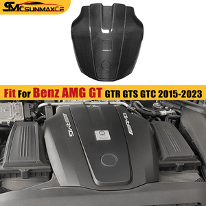 Couvre-moteur en fibre de carbone sèche AMG GT pour Mercedes BENZ GTC GTR 2015-2023, tissage en carbone 3K en finition brillante - Product Image 2