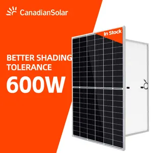 Canadese Zonnepanelen 600W 605W 610W High Power Fotovoltaïsche Zonnepaneel Mono Voor Power Station