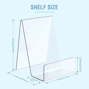 <span class=keywords><strong>Support</strong></span> de présentation de livres en acrylique écologique personnalisé, transparent, à coins arrondis et surface polie, pour carnet et album photo - Product Image 3