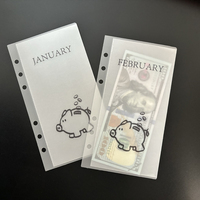 Étiquettes personnalisables perforées A5 A6 A7 personnelles minimales en vélin mat laminé pochette pour classeur enveloppe à monnaie personnalisée