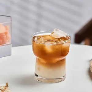 Einfacher amerikanischer Stil kaltes Gebräu iced latte kaffee tasse Bar-Cocktail-Glas heim-Glas-Tasse