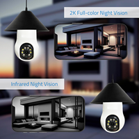 PIX-LINK Nouvelle caméra de sécurité ampoule RW131P 720P Caméra intérieure avec audio bidirectionnel et vision nocturne couleur
