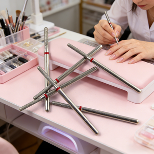 Đầu mài kim cương chuyên nghiệp 2.35mm, dùng để mài nhẹ nhàng - Bộ mũi khoan mạ điện số lượng lớn dùng cho móng và chăm sóc biểu bì - Product Image 3