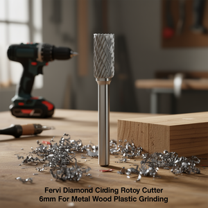 Cutter rotatif à découpe diamantée Fervi 6 mm pour le meulage du métal, du bois et du plastique - Product Image 3