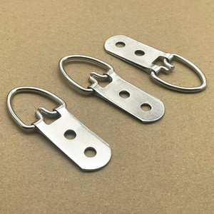 Anneau de suspension en métal à double trou pour cadre photo, couleur argent, capacité de charge 3-5 kg - Product Image 1