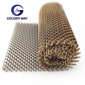 Tùy Chỉnh Dệt Chuỗi Liên Kết Lưới Hiện Đại Thép Không Gỉ Trang Trí Lưới Cho Thiết Kế Nội Thất - Product Image 2