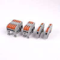 Connecteur de câblage rapide 5 entrées 5 sorties à ressort, bornes de connexion rapide, blocs de jonction sur rail DIN pour LED