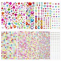 Autocollants en acrylique multicolores en forme de diamant, autocollants en strass pour loisirs créatifs, scrapbooking, nail art