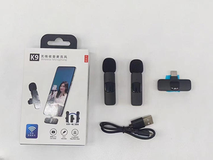 Microphone Lavalier Sans Fil <span class=keywords><strong>Portable</strong></span> K9 pour Enregistrement - Product Image 2