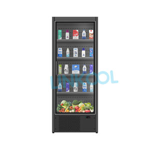 Refrigerador abierto de supermercado comercial, pantalla LED de temperatura única, ventilador de puerta de vidrio, refrigeración, Control Digital, fruta - Product Image 4