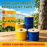 Pesticidevrije, extra sterke blauwe insectenplakband, geen installatie nodig, 5 cm breed, voor landschapsbeheer, hoge vangpercentage, snel.