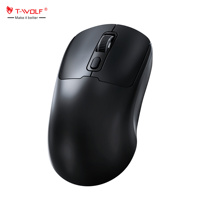 T-WOLF Q3 2.4G Mouse Optik Nirkabel 4D Portabel Isi Ulang Ergonomis Nirkabel BT Mouse Komputer Kantor untuk Laptop Desktop