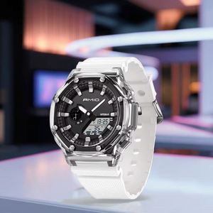 Boîtier en acier inoxydable 316L modifié en forme de G pour montre Ga2100 4ème/5ème génération avec bracelet en silicone - Product Image 5
