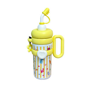 Nouvelle gourde isotherme pour femme en acier inoxydable grande capacité avec paille et poignée, idéale pour la rentrée scolaire - Product Image 4