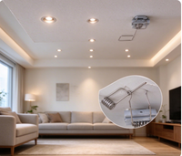 Clips de fixation à ressort en acier inoxydable pour downlight LED, fixation par poussée, gauche ou droite, 10 lb