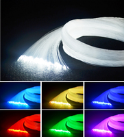 Lumière LED de plafond à fibres optiques à double connecteur APP 12W, effet ciel étoilé scintillant, contrôle tactile, gradation, étoile filante pour toit de voiture