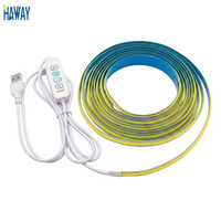 Bande lumineuse LED COB DC5V alimentée par USB, 320 LED/m, éclairage flexible haute densité